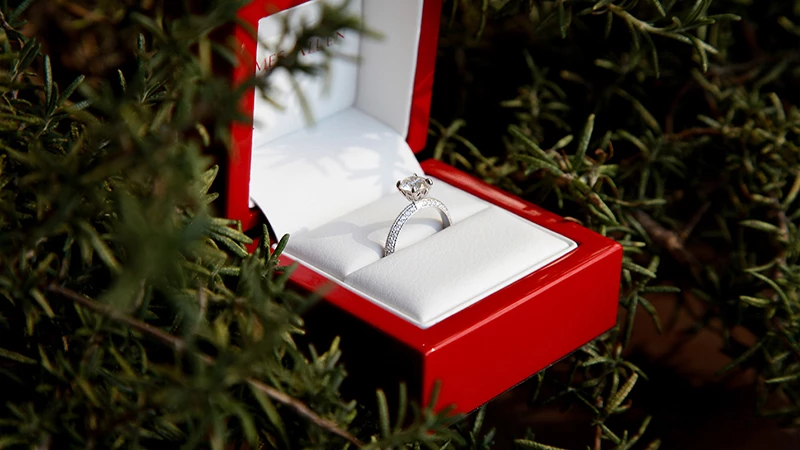 diamond ring with jewelry box - best Christmas gifts 