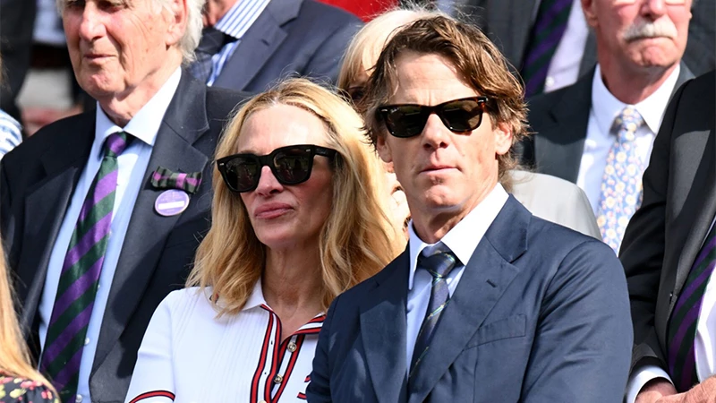 Julia Roberts and Daniel Moder at Wimbledon 2024