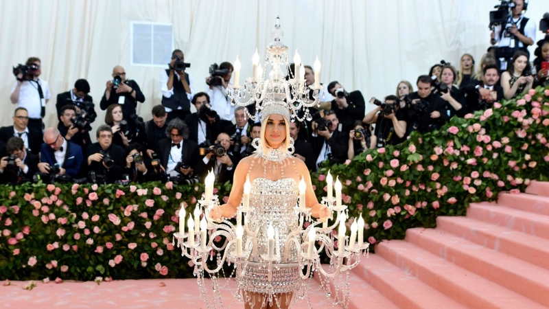 Katy Perry in Chandelier Dress at met gala