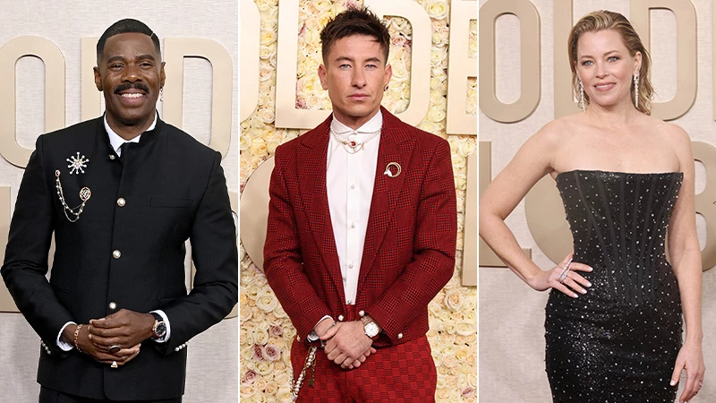 collage of Colman Domingo, Barry Keoghan and Elizabeth Banks