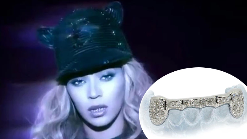 Beyonce wearing diamond grill made by Johnny Dang