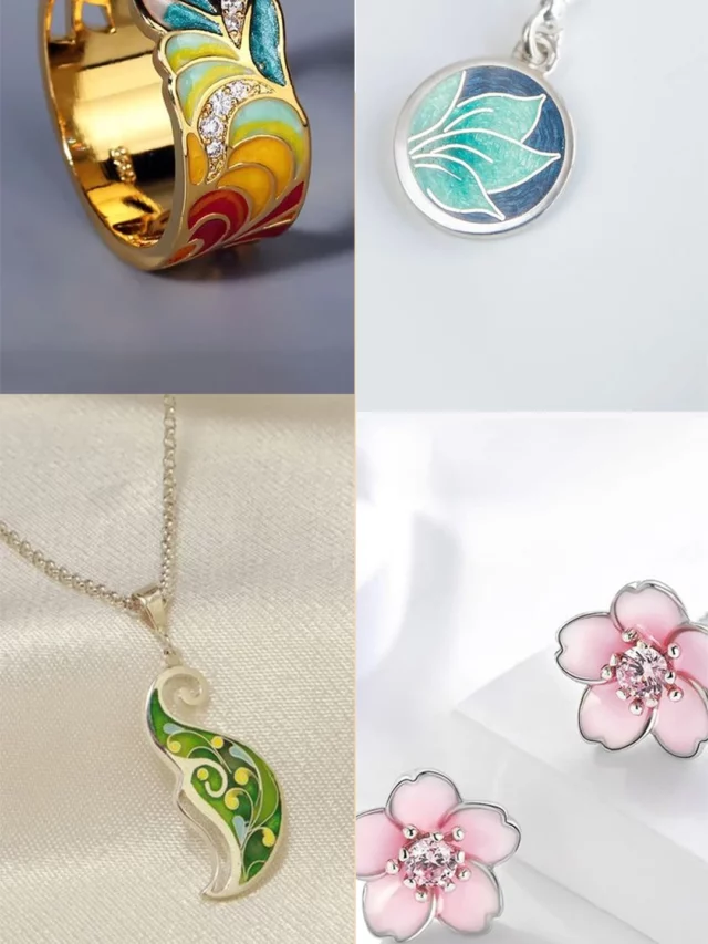 enamel jewelry pieces