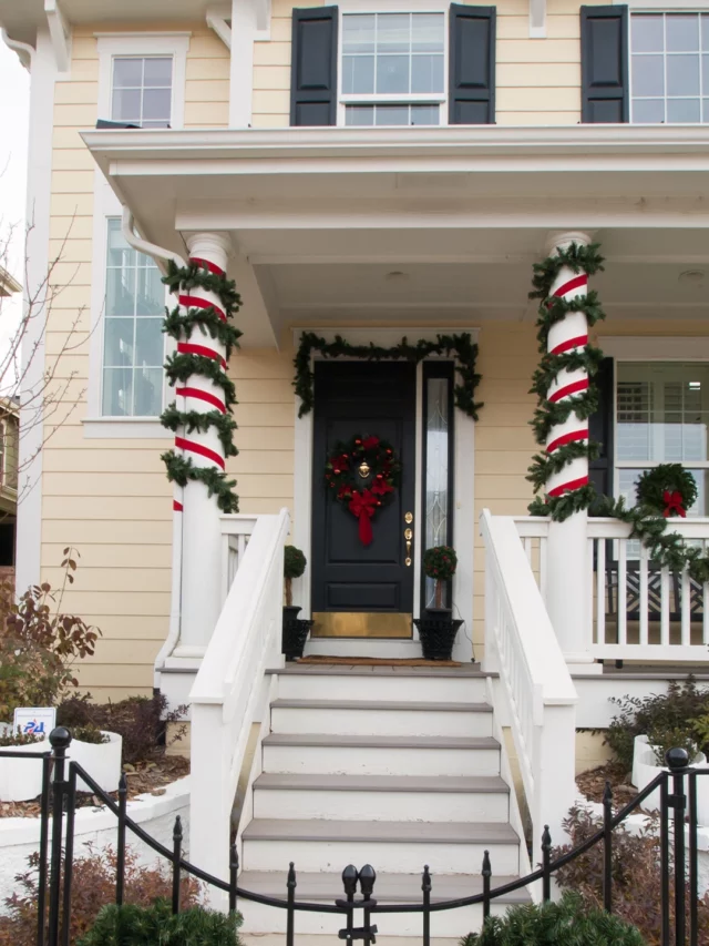 festive decorations on a house