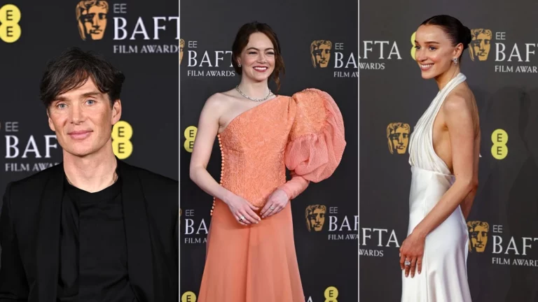 Cillian Murphy, Emma Stone and Phoebe Dynevor at BAFTA 2024
